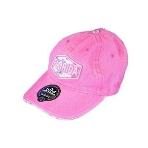 Essentials Florida Destination Pink Baseball Cap Adjustable {NWOT}